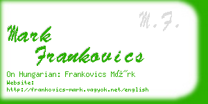 mark frankovics business card